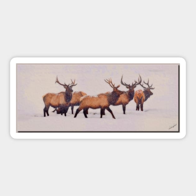 Elk Sticker by rgerhard